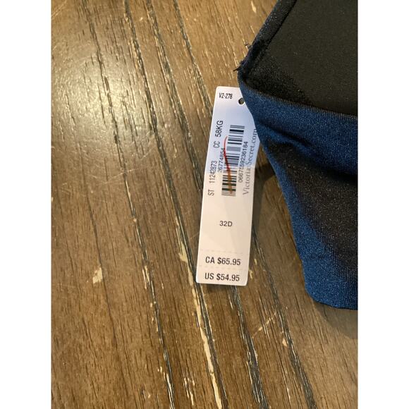 Victoria's Secret Swim Knotted Sexy Tee Push-Up Bikini halter Top 32D black NWT - Picture 4 of 5